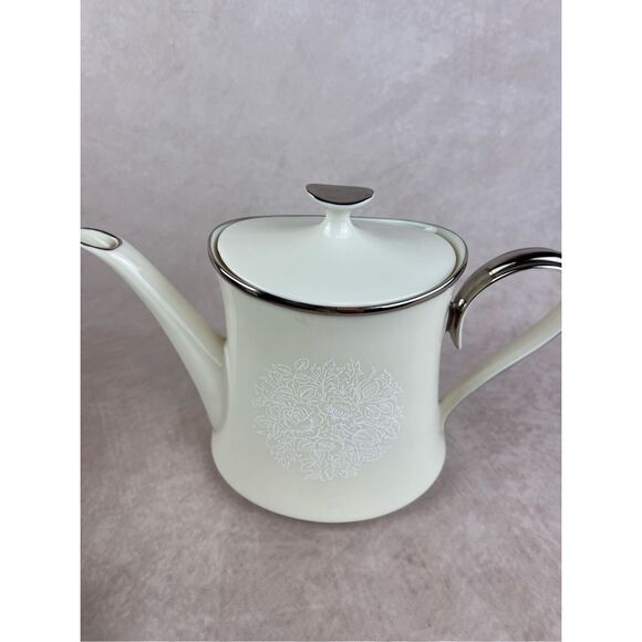 Vintage Lenox Fine China Moonspun Tea Kettle Pot - Picture 4 of 13